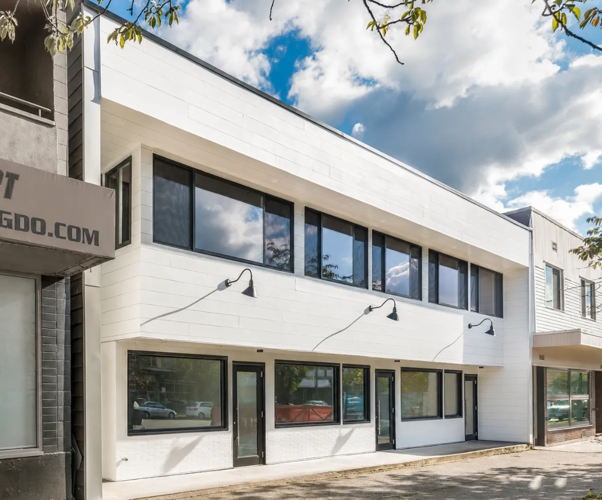 Adjoining properties on a Vancouver street, sold together as one development site