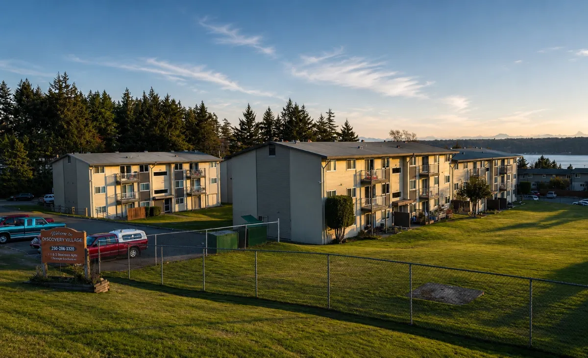 Apartment buildings from the nine-building portfolio sold on Vancouver Island